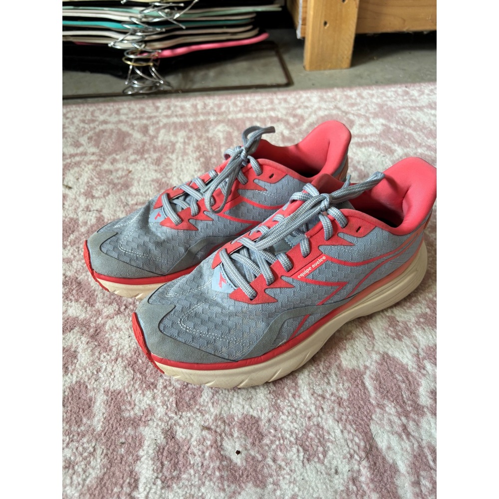Diadora Equipe Nucleo Womens Running Shoes Grey Coral 101.179095 Size 8.5